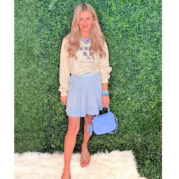 Active USA Sun Kissed California Tennis Retro V-Neck Pullover Sweater S NEW - Picture 2 of 6